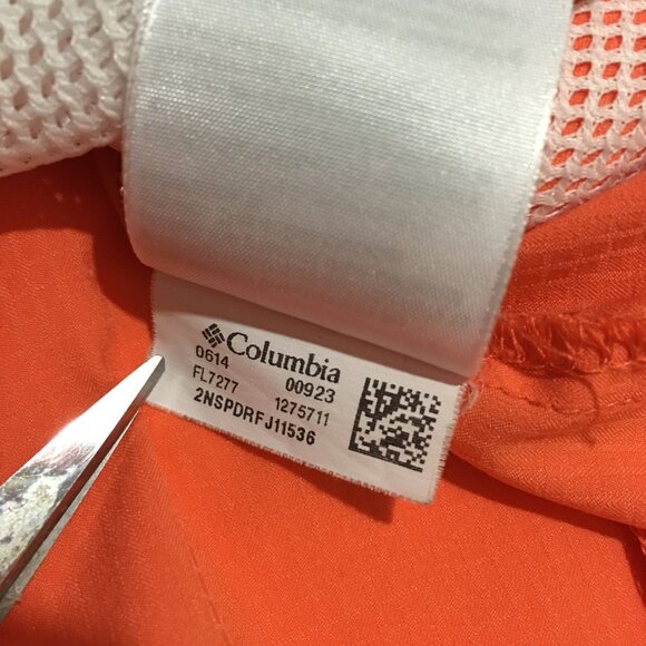 Columbia PFG Womens Medium Orange Short Sleeve Fishing Shirt Vented - Picture 6 of 11